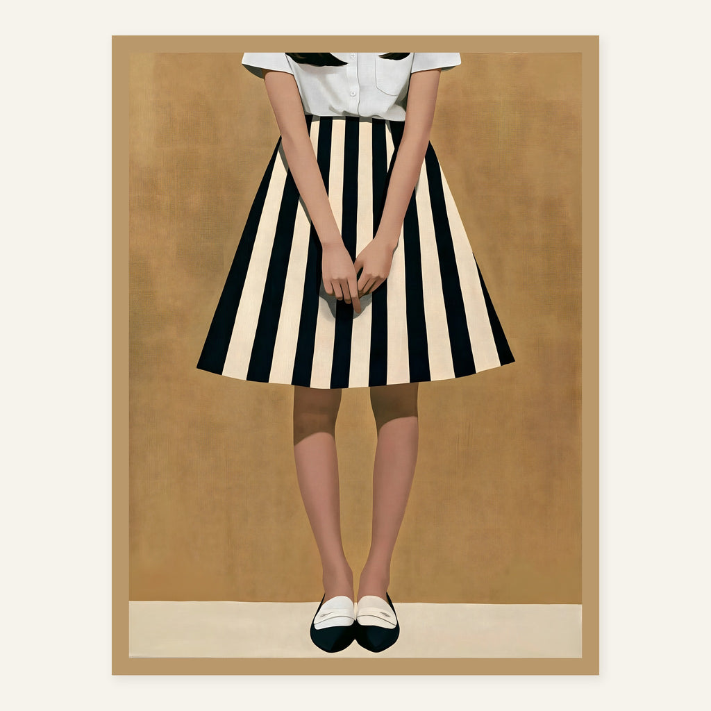 Striped Stillness — Wood frame