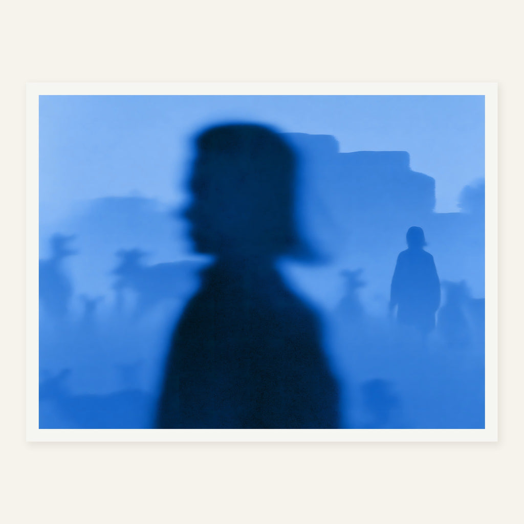 Blue Afterimage — White frame