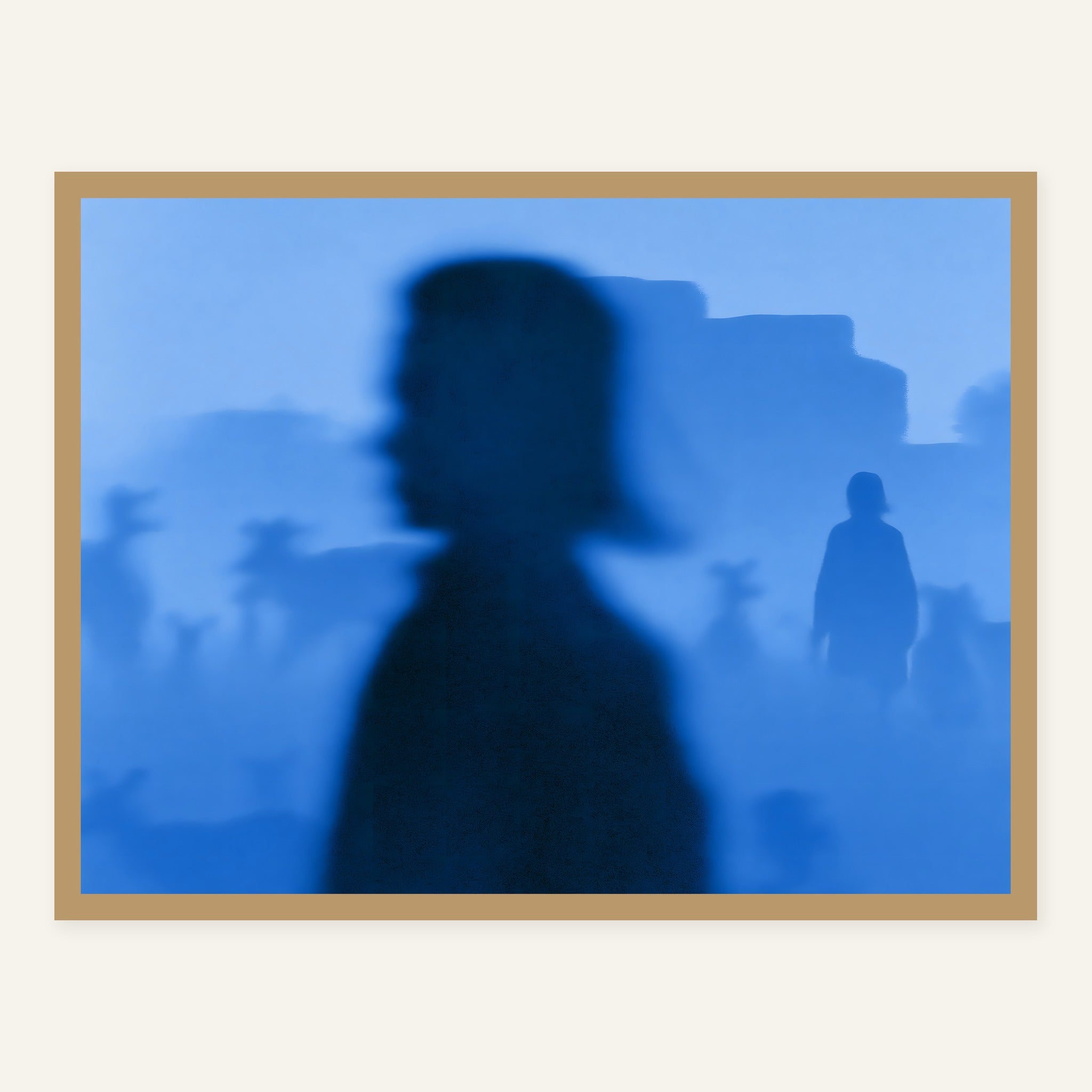 Blue Afterimage — Wood frame