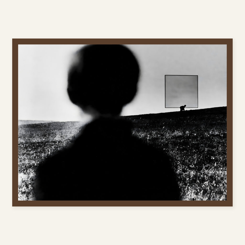 Square Hush — Dark wood frame