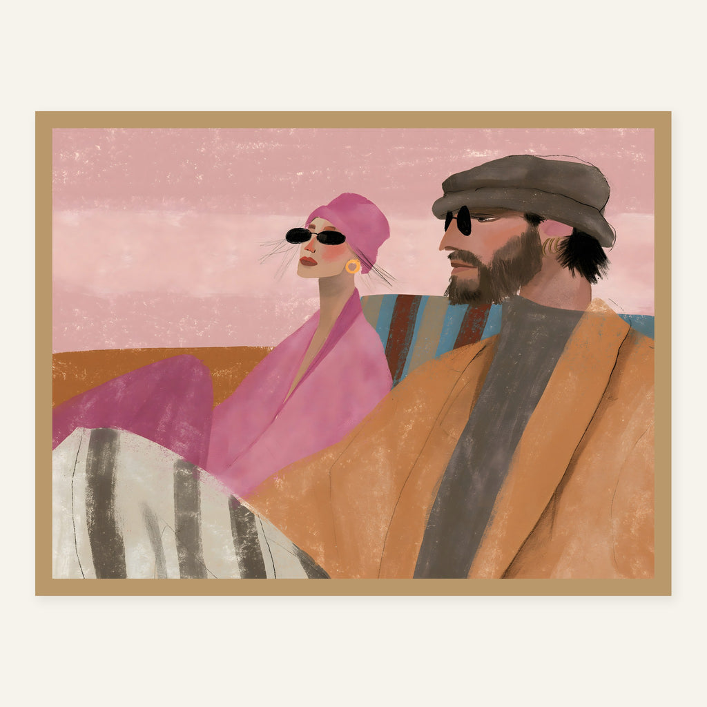Velvet Pause — Wood frame