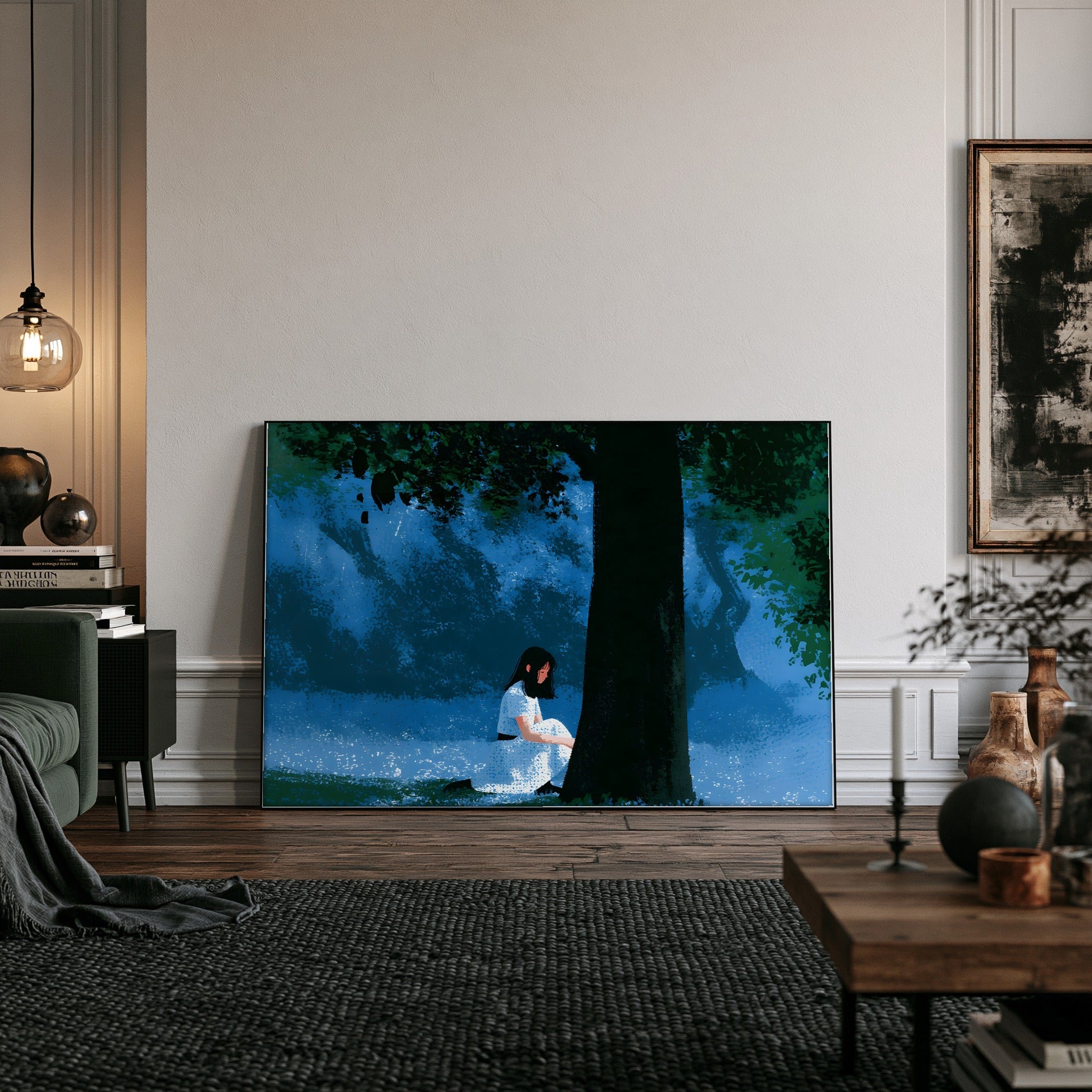Blue Veil Rest — art print by paintmoon