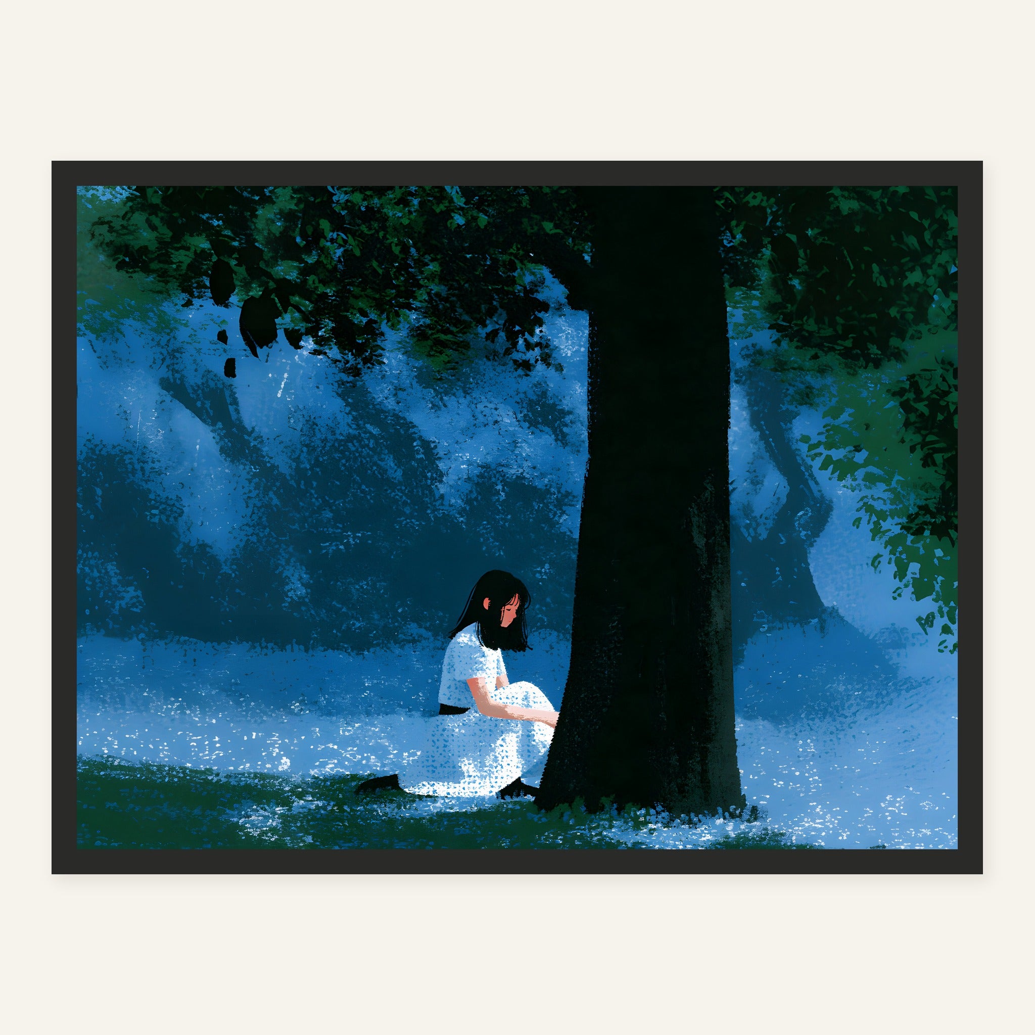 Blue Veil Rest — Black frame