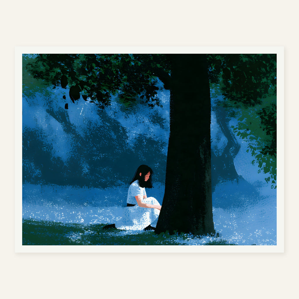 Blue Veil Rest — White frame
