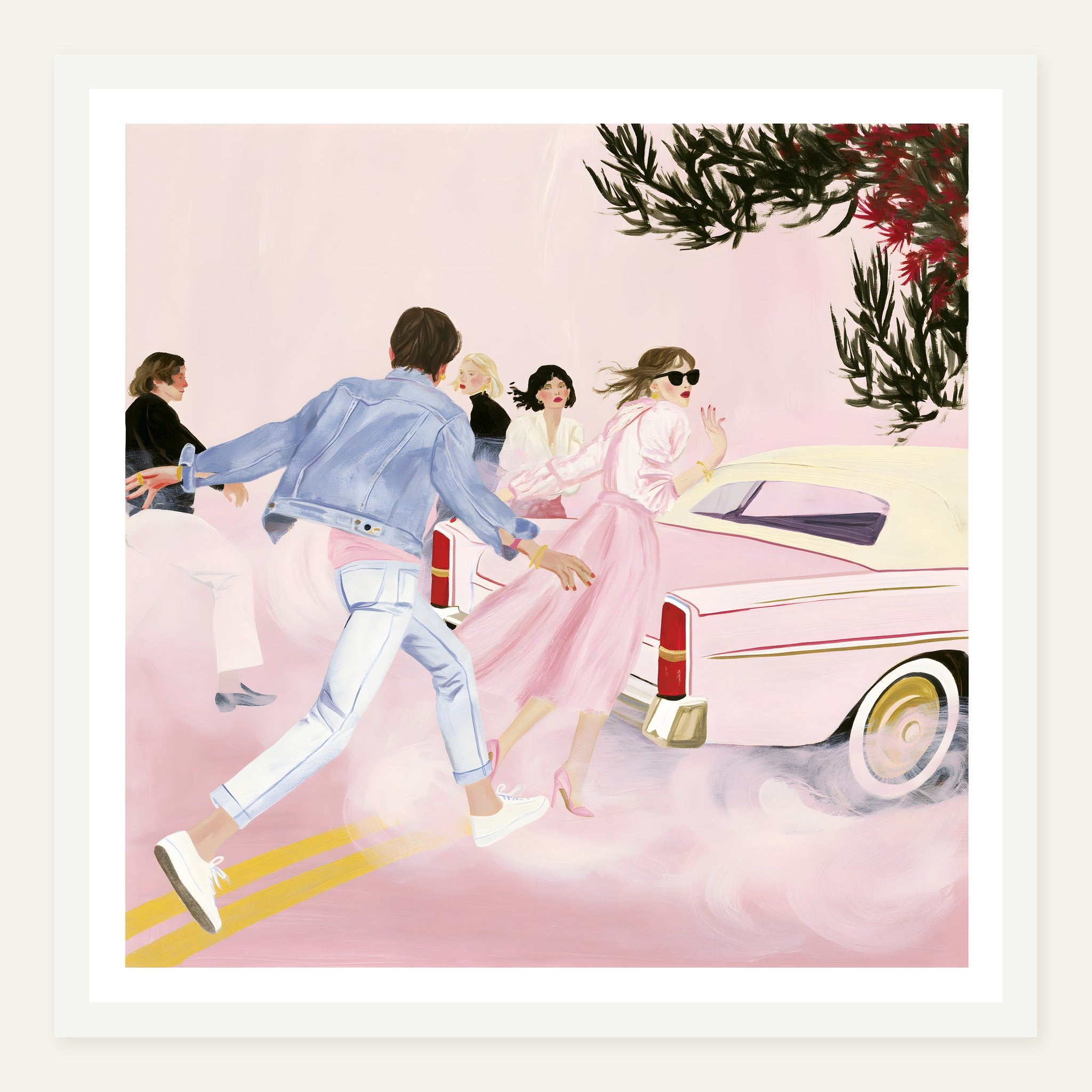 Rushing Through — White frame