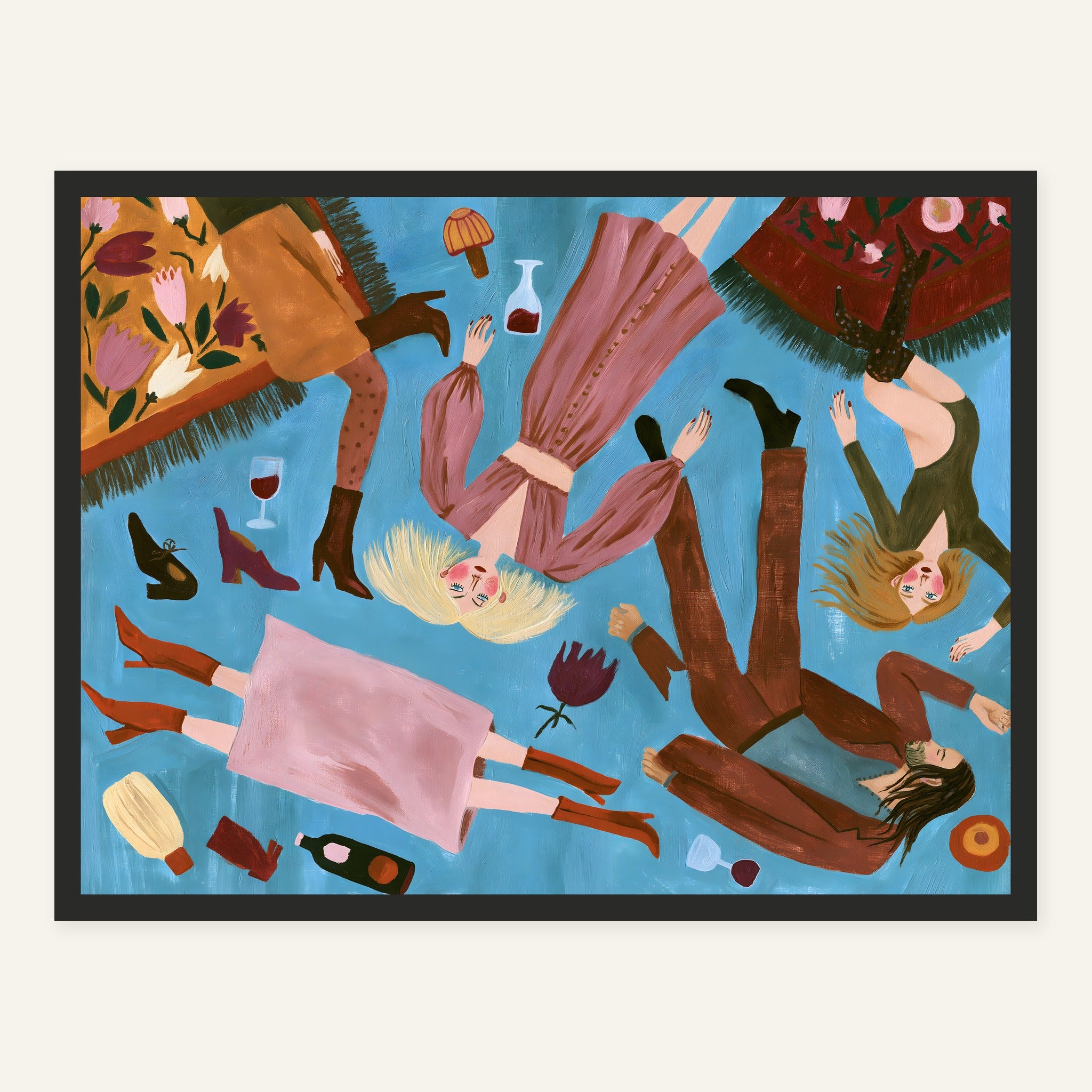 Reclining Bloom — Black frame