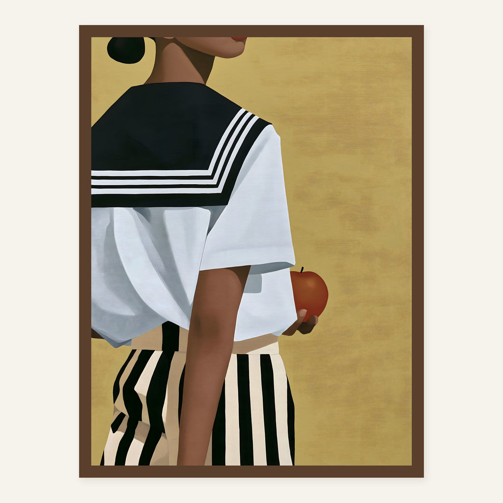 Side Step — Dark wood frame