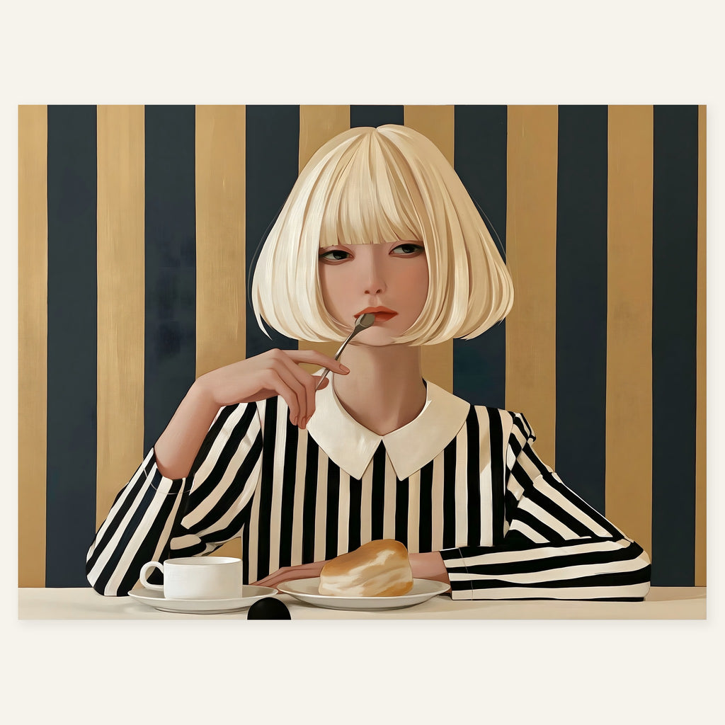 Spoonheld Silence — art print by paintmoon