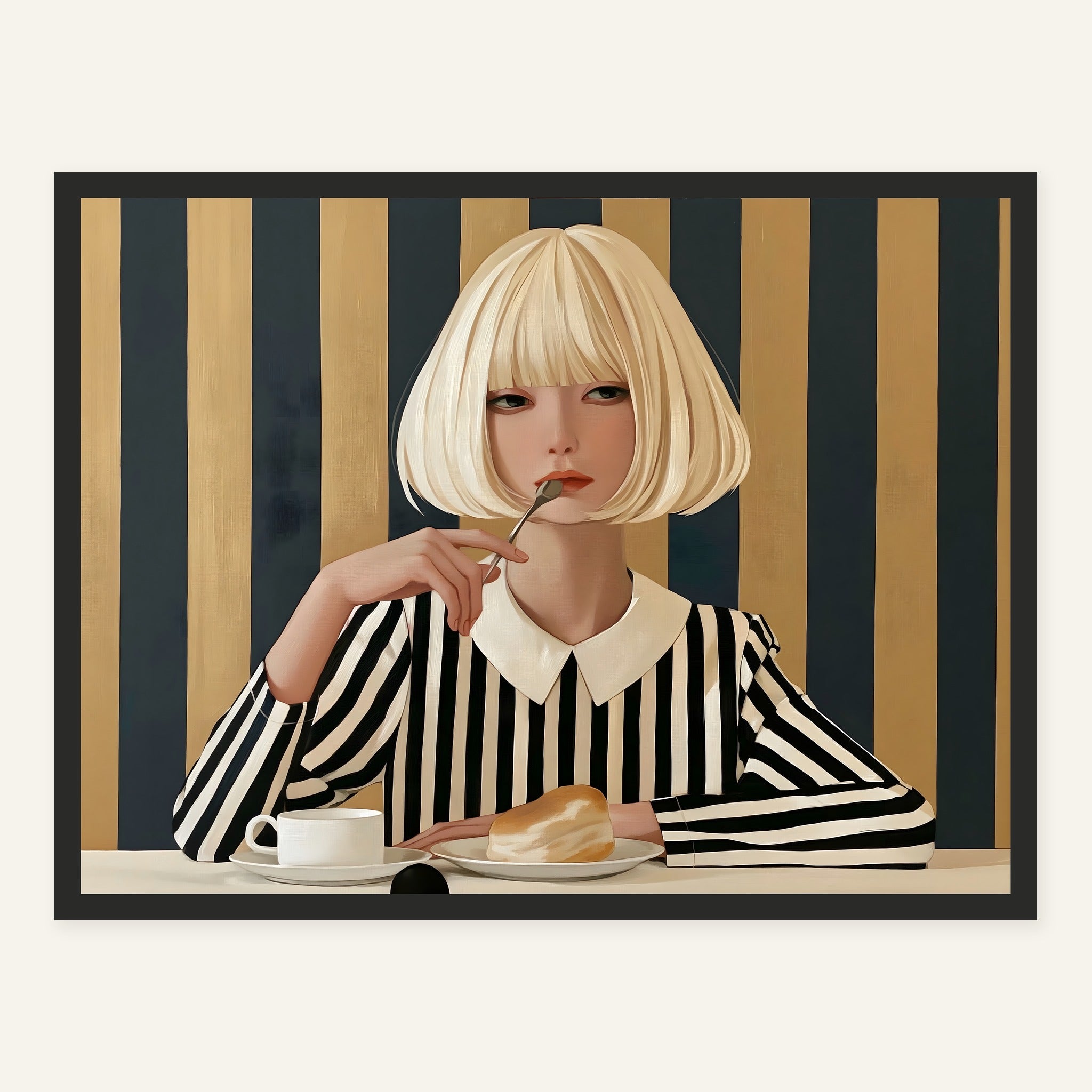 Spoonheld Silence — Black frame