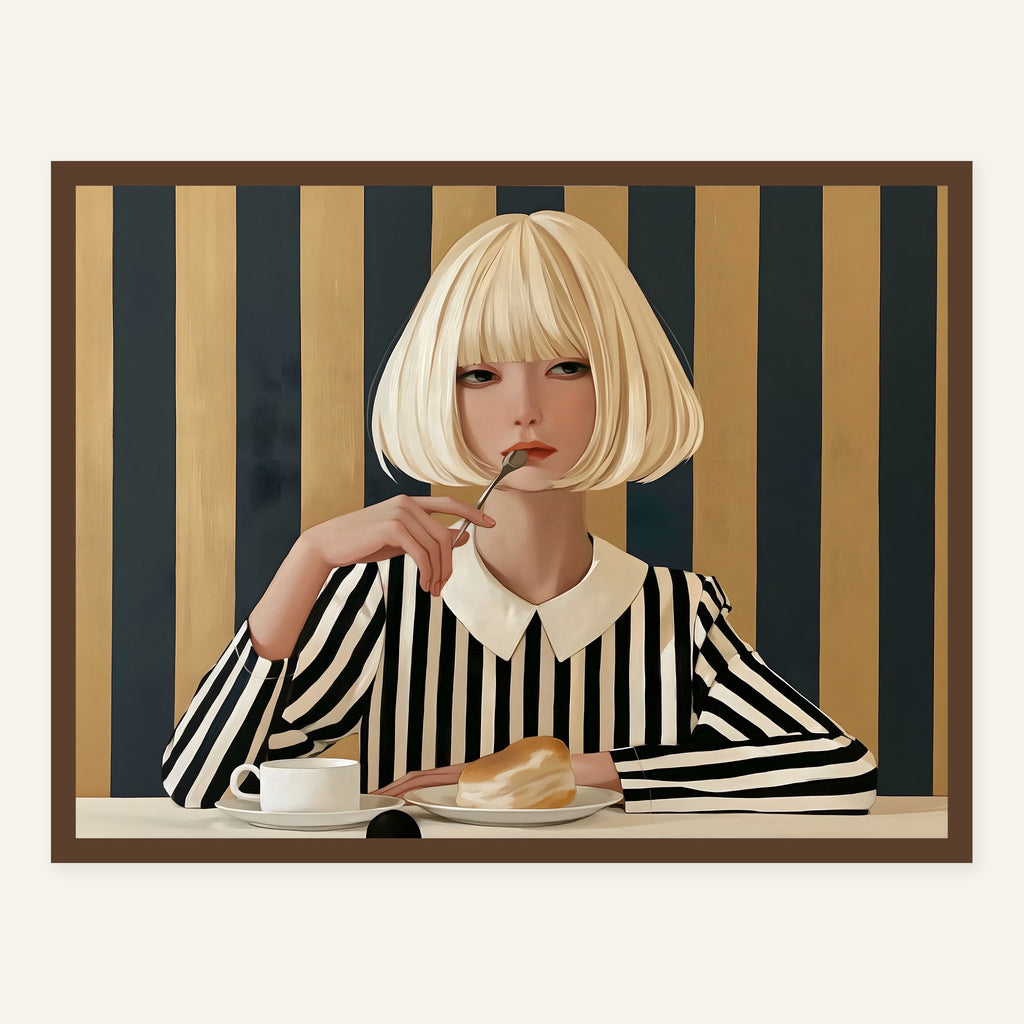 Spoonheld Silence — Dark wood frame