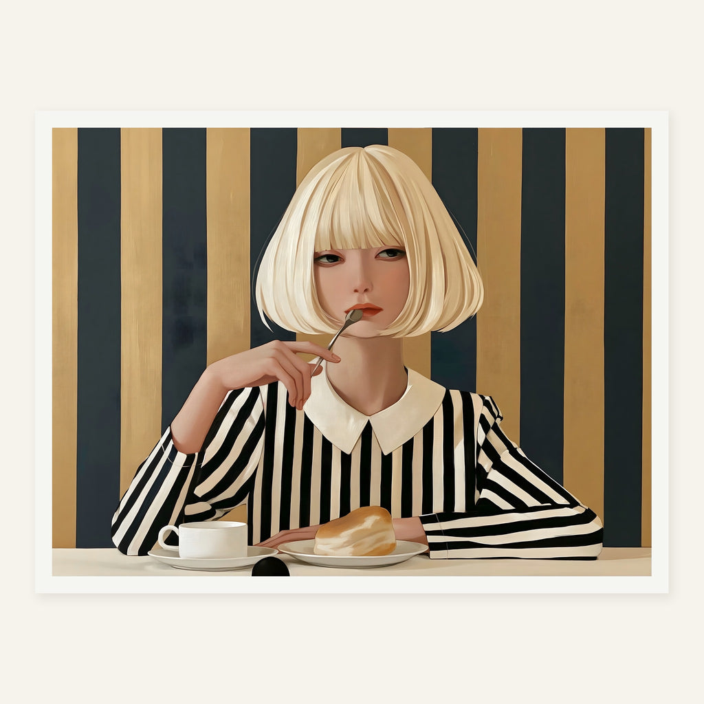 Spoonheld Silence — White frame