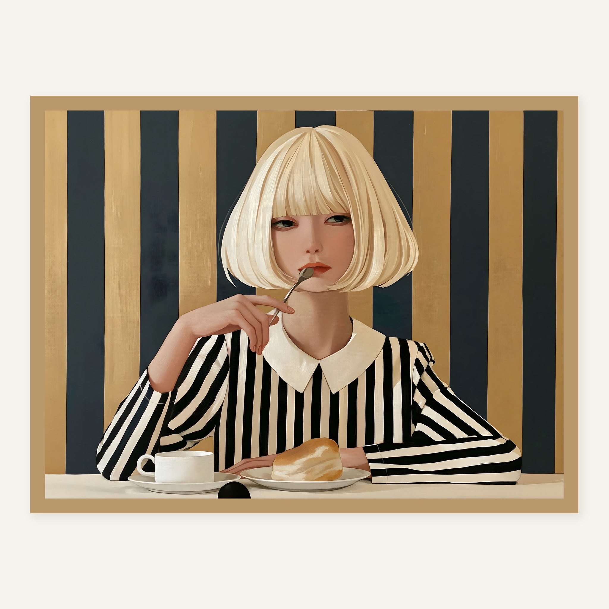 Spoonheld Silence — Wood frame