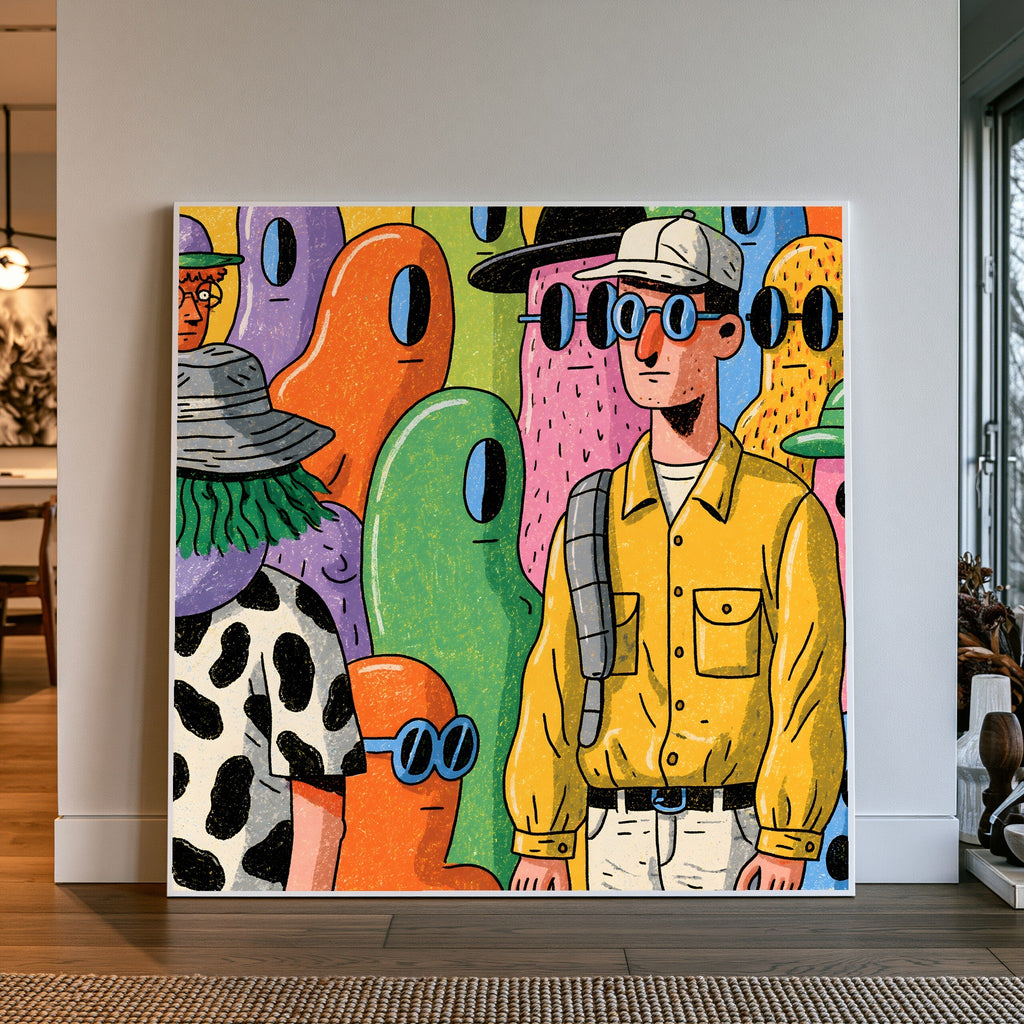 Late Neon Walk — art print by paintmoon