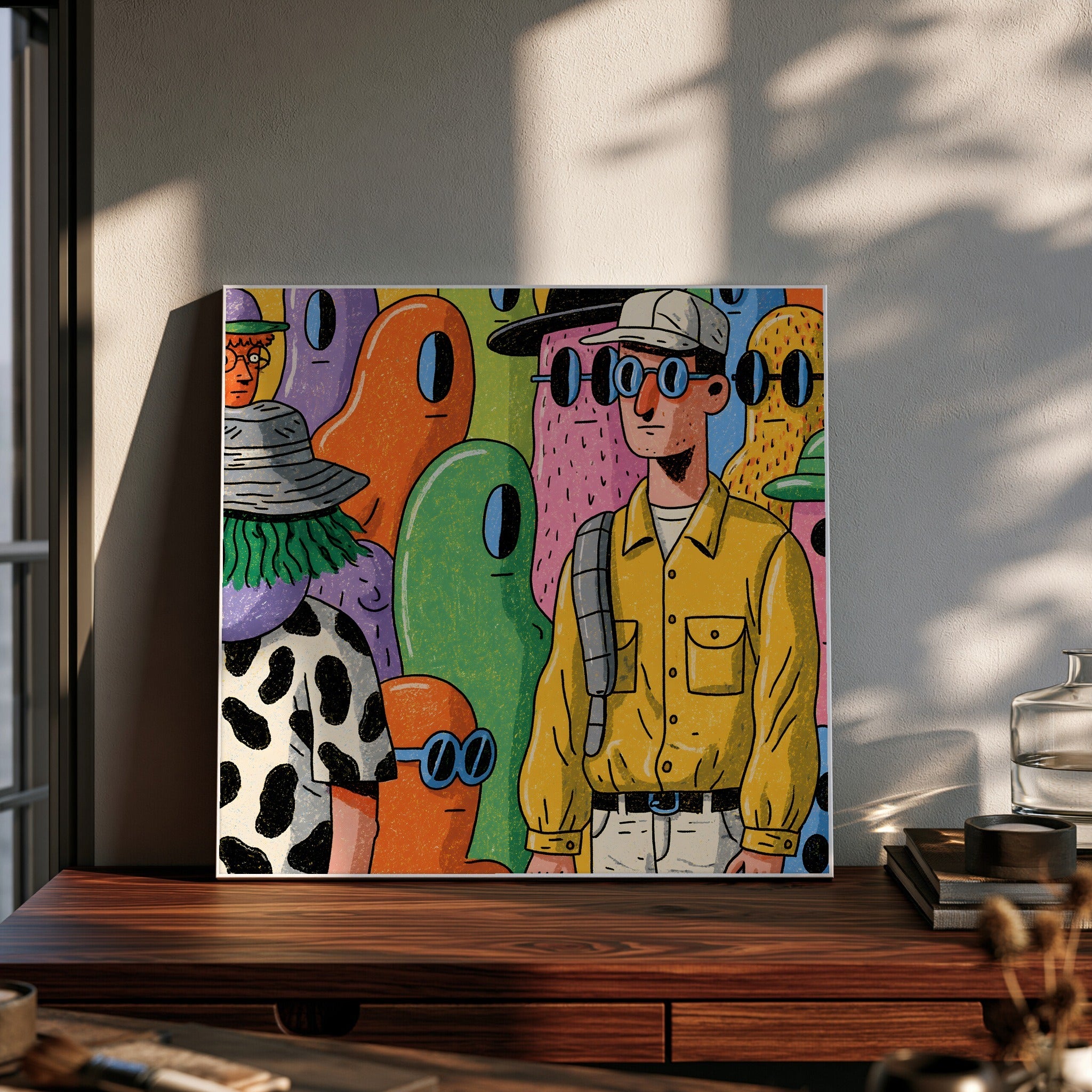 Late Neon Walk — art print by paintmoon