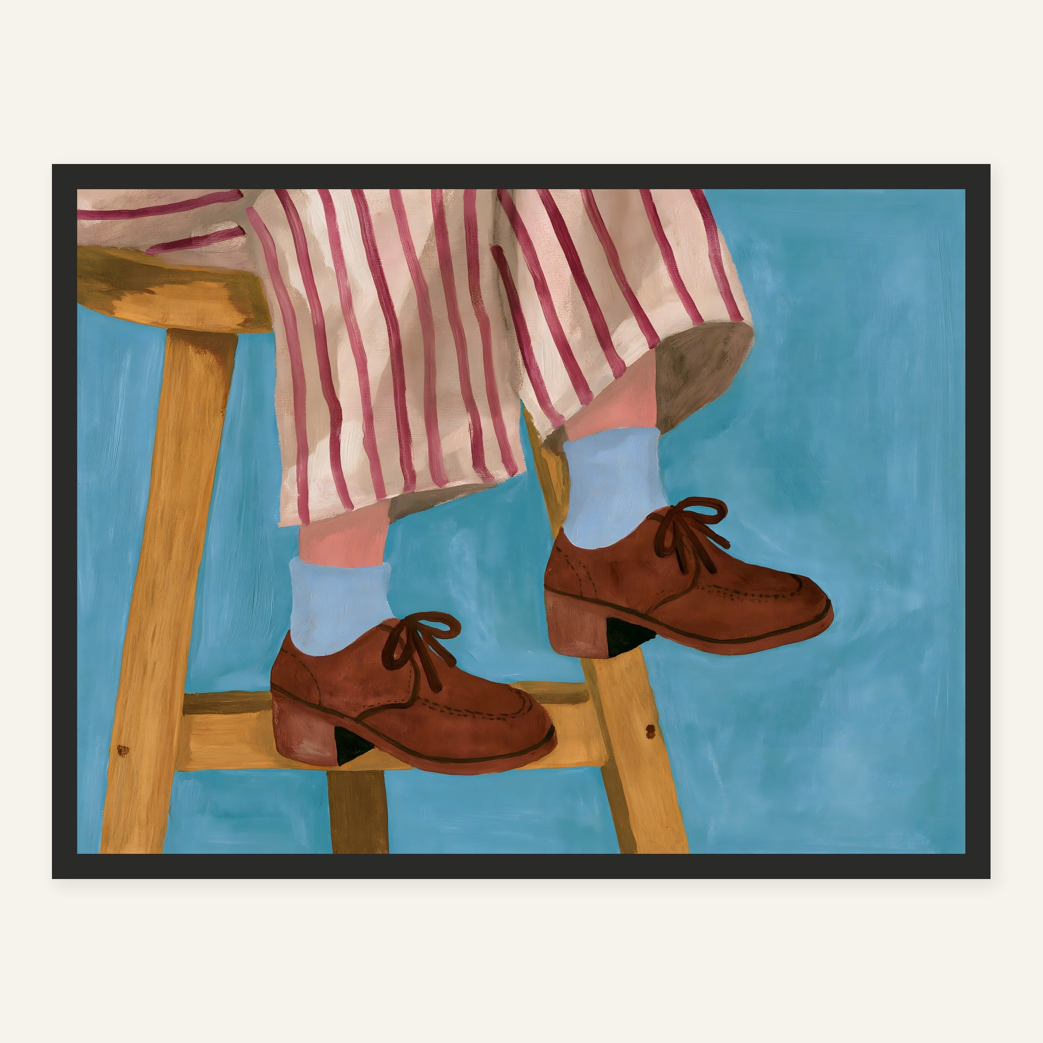Cushion Footsteps — Black frame