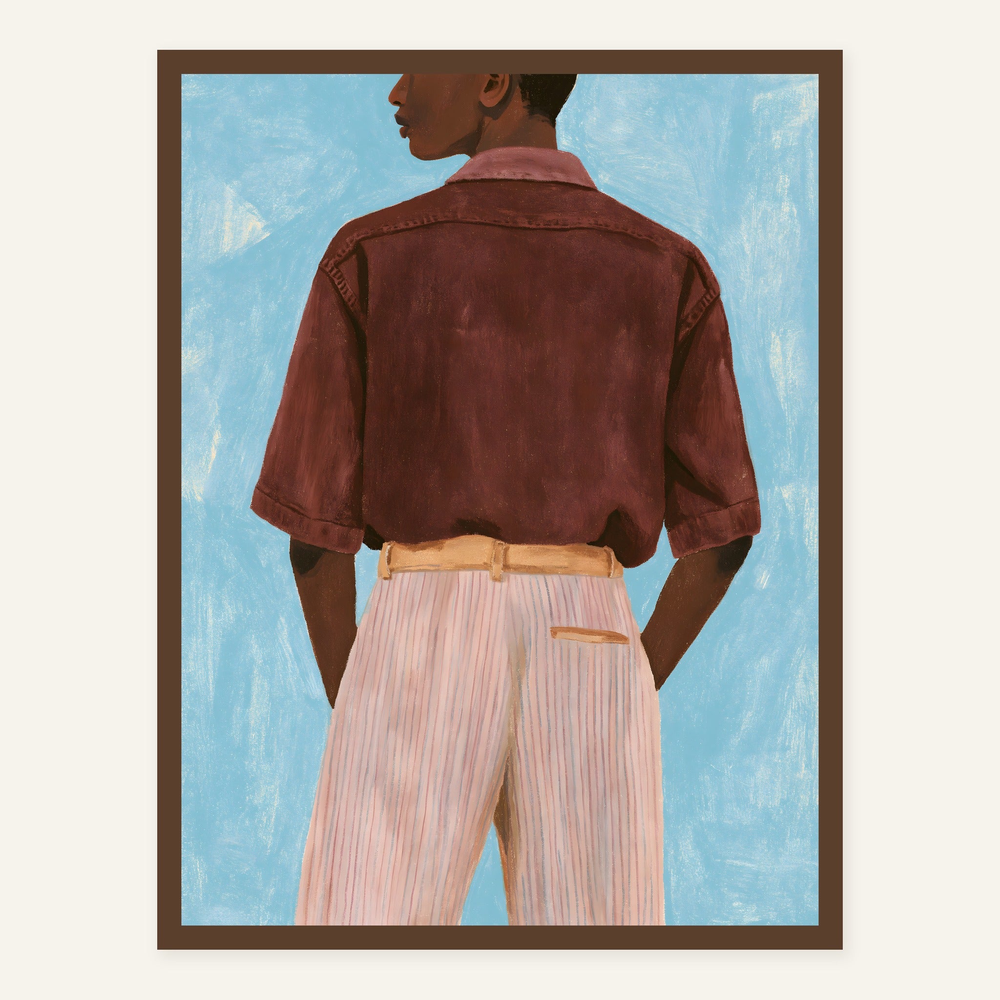Quiet Backstep — Dark wood frame