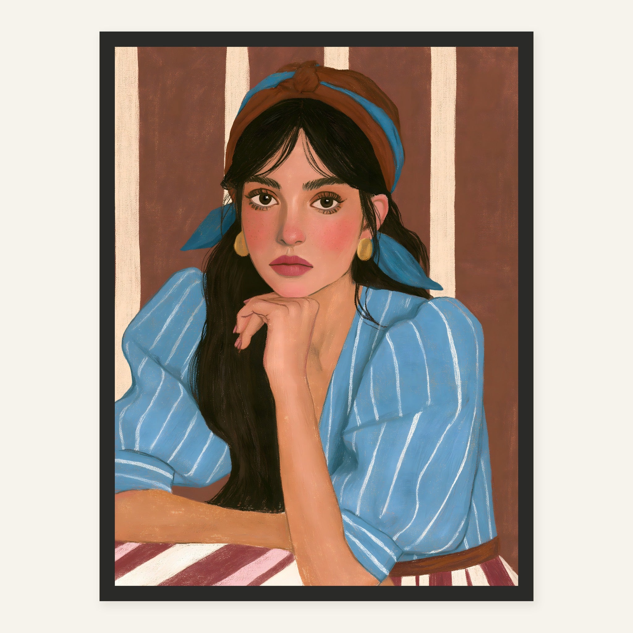 Blue Chinrest — Black frame