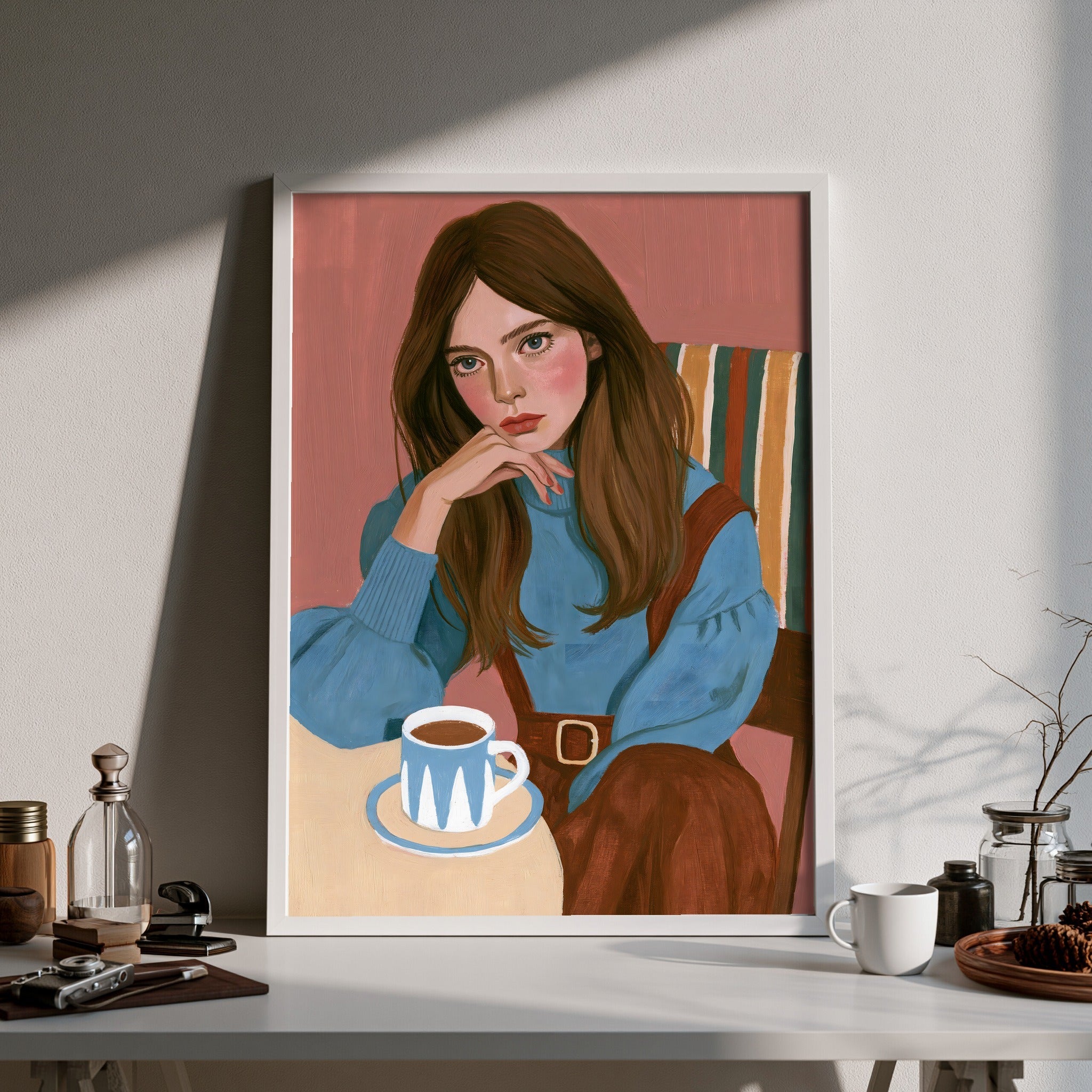Blue Cupside — art print by paintmoon