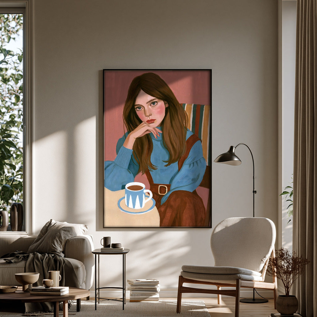 Blue Cupside — art print by paintmoon