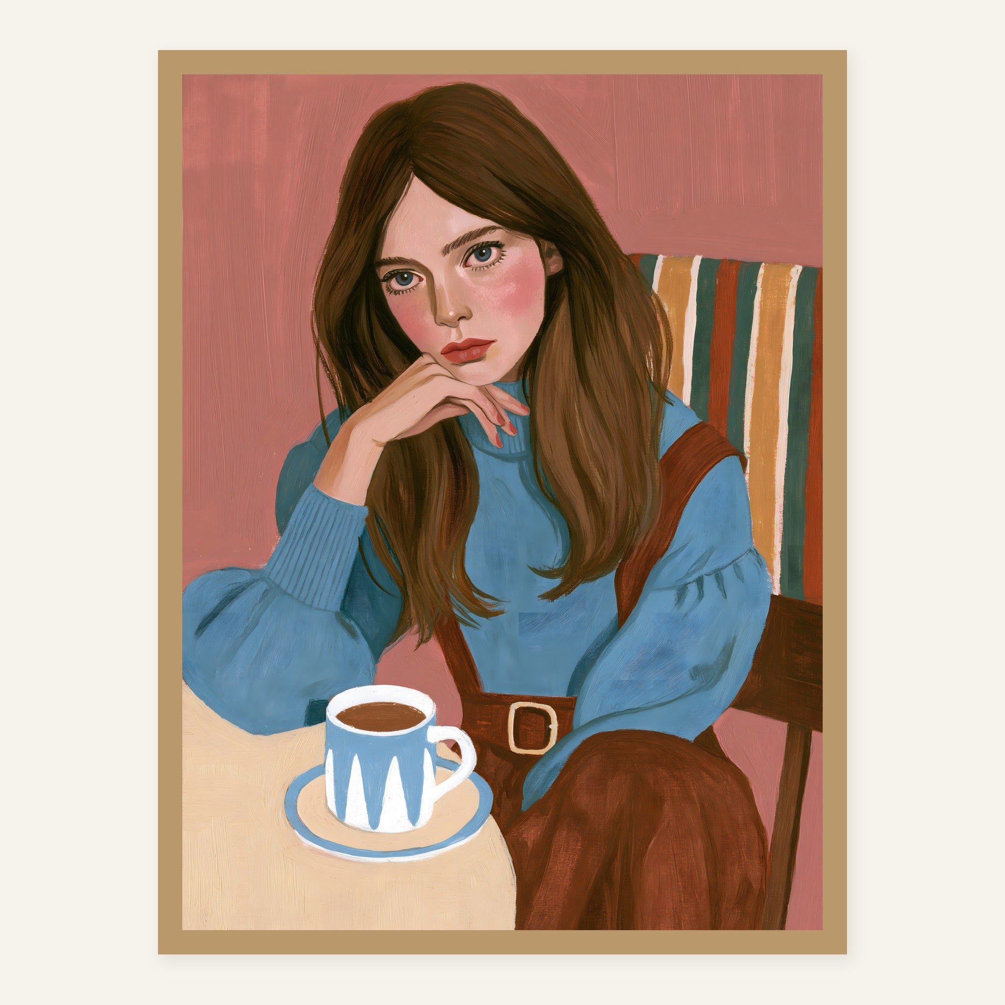 Blue Cupside — Wood frame