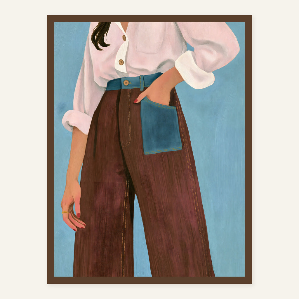 Sideward Hold — Dark wood frame