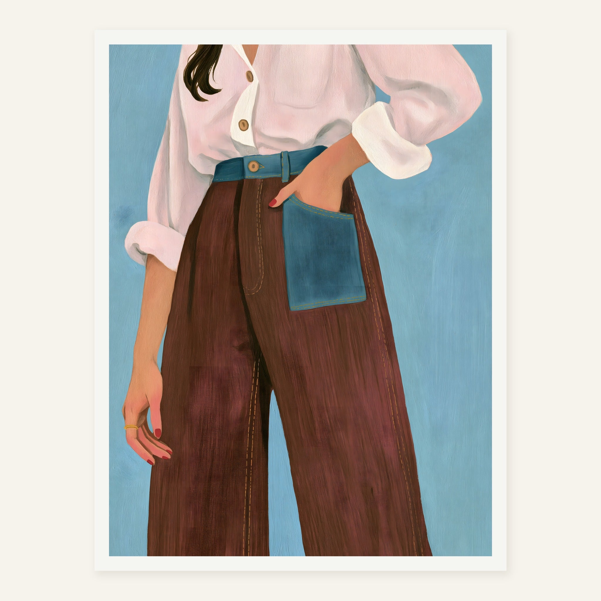 Sideward Hold — White frame