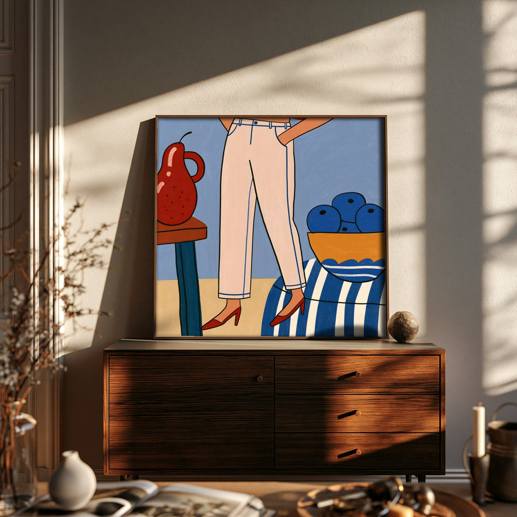 Stripe Footstep — art print by paintmoon