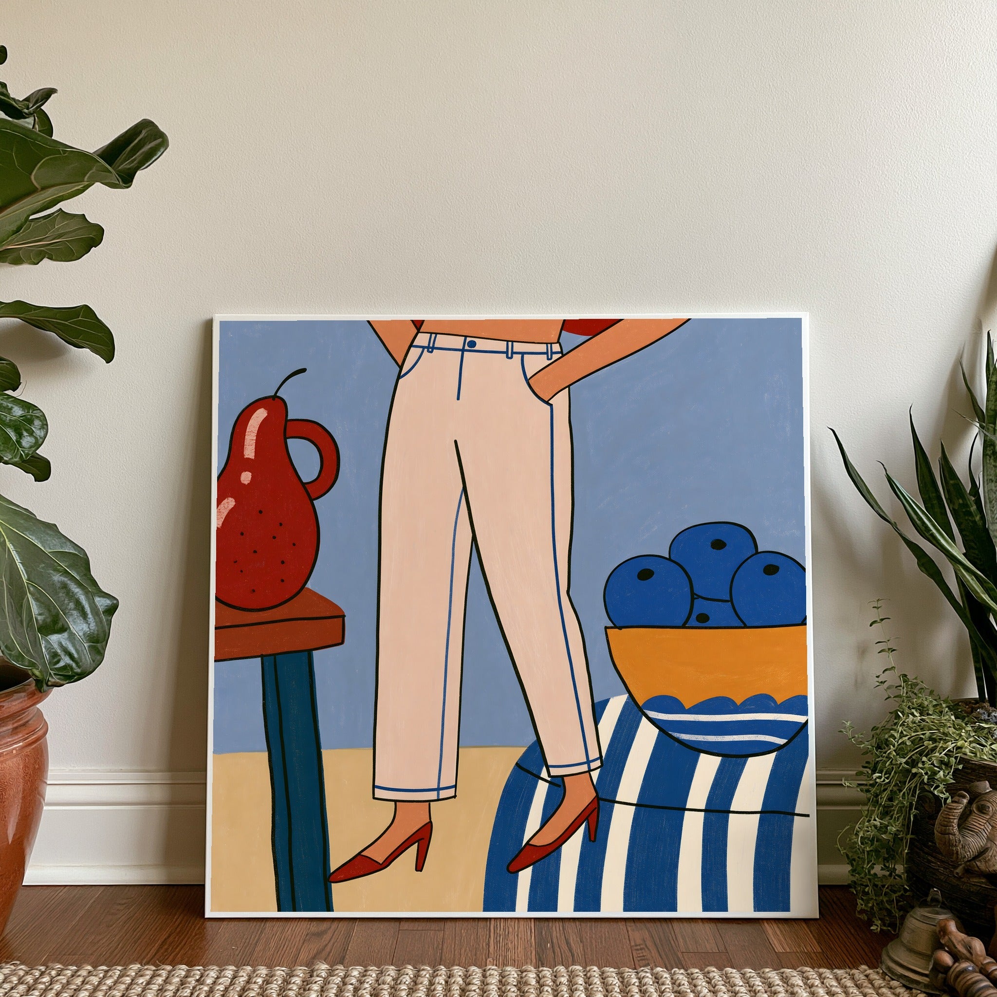 Stripe Footstep — art print by paintmoon