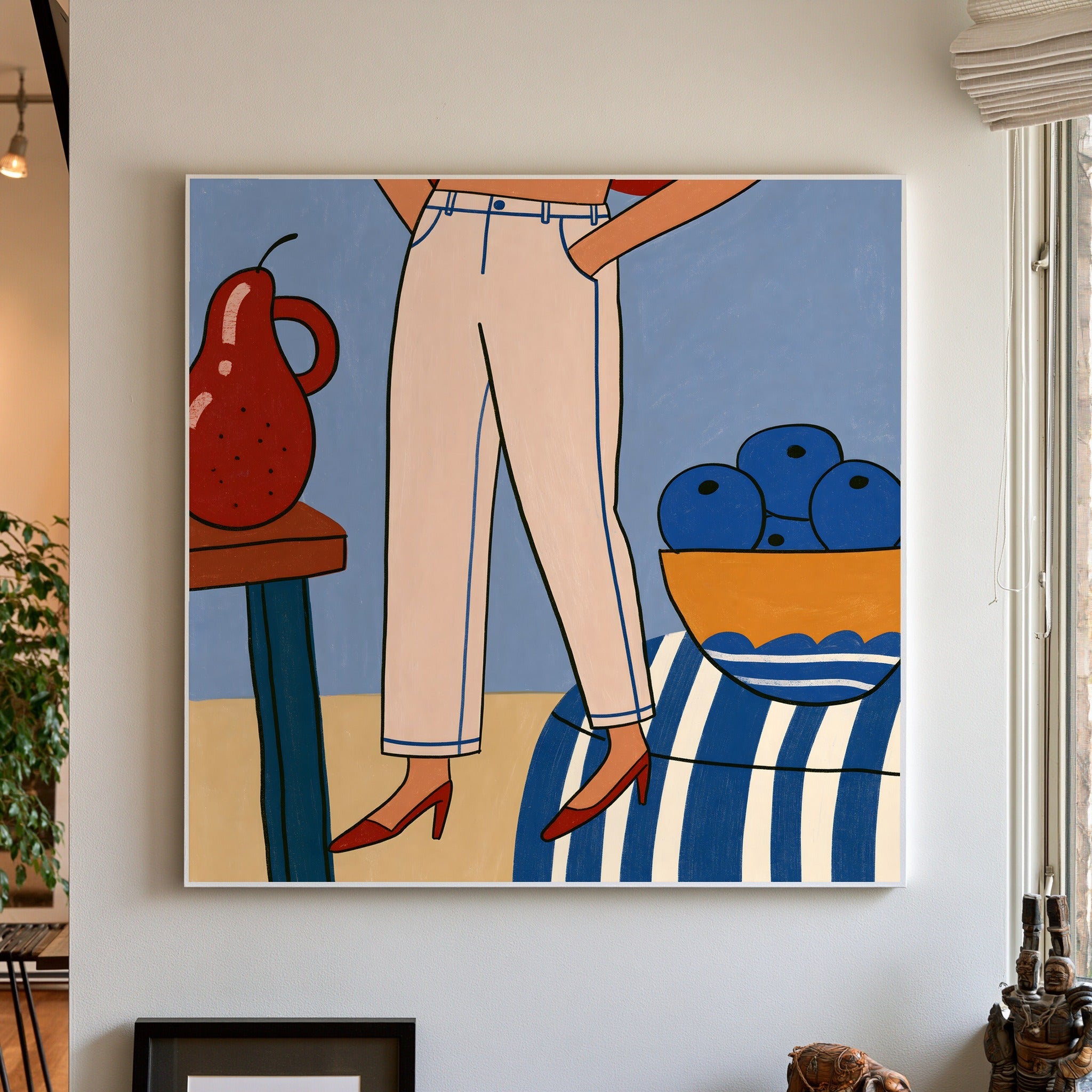 Stripe Footstep — art print by paintmoon