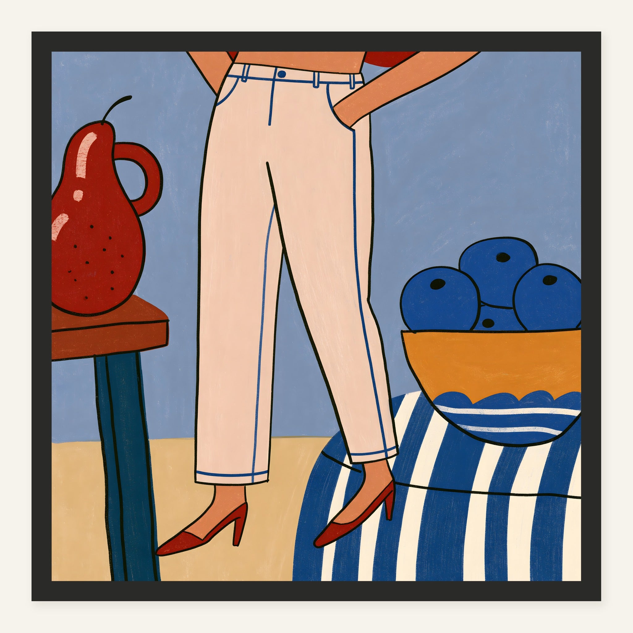 Stripe Footstep — Black frame