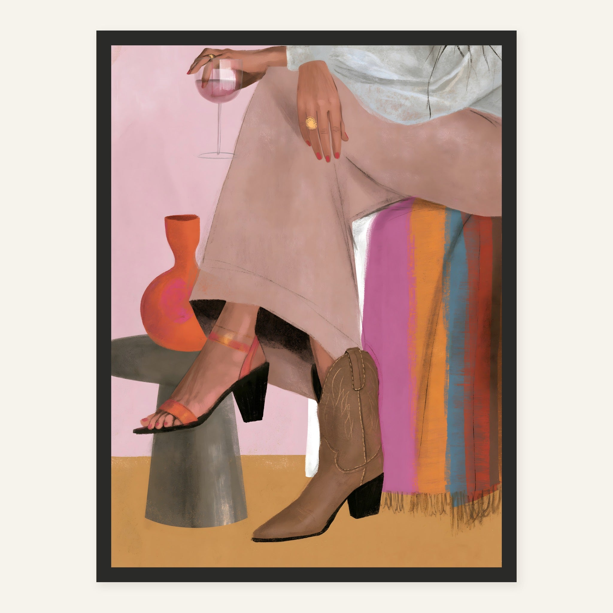 Velvet Footfall — Black frame