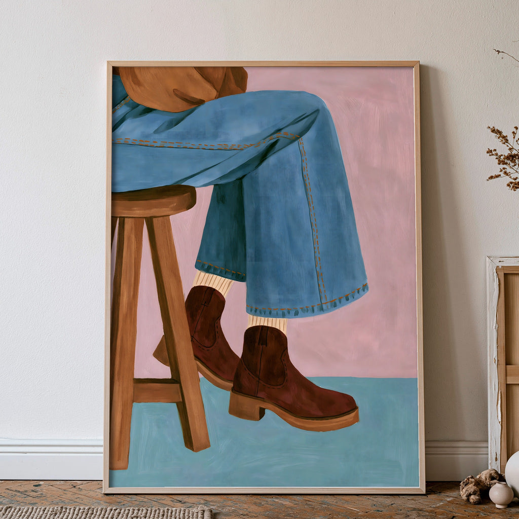 Cushion Backstep — art print by paintmoon