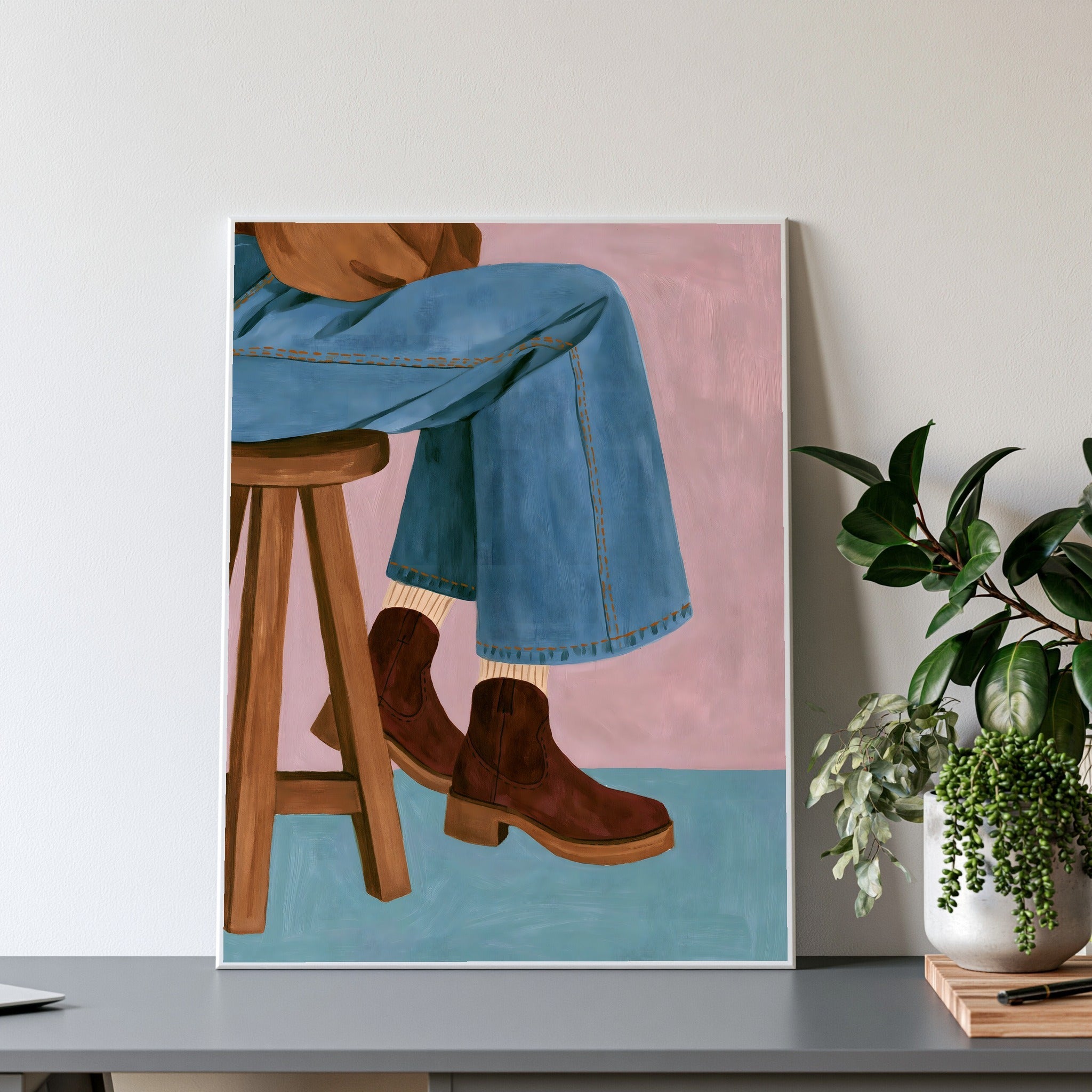 Cushion Backstep — art print by paintmoon