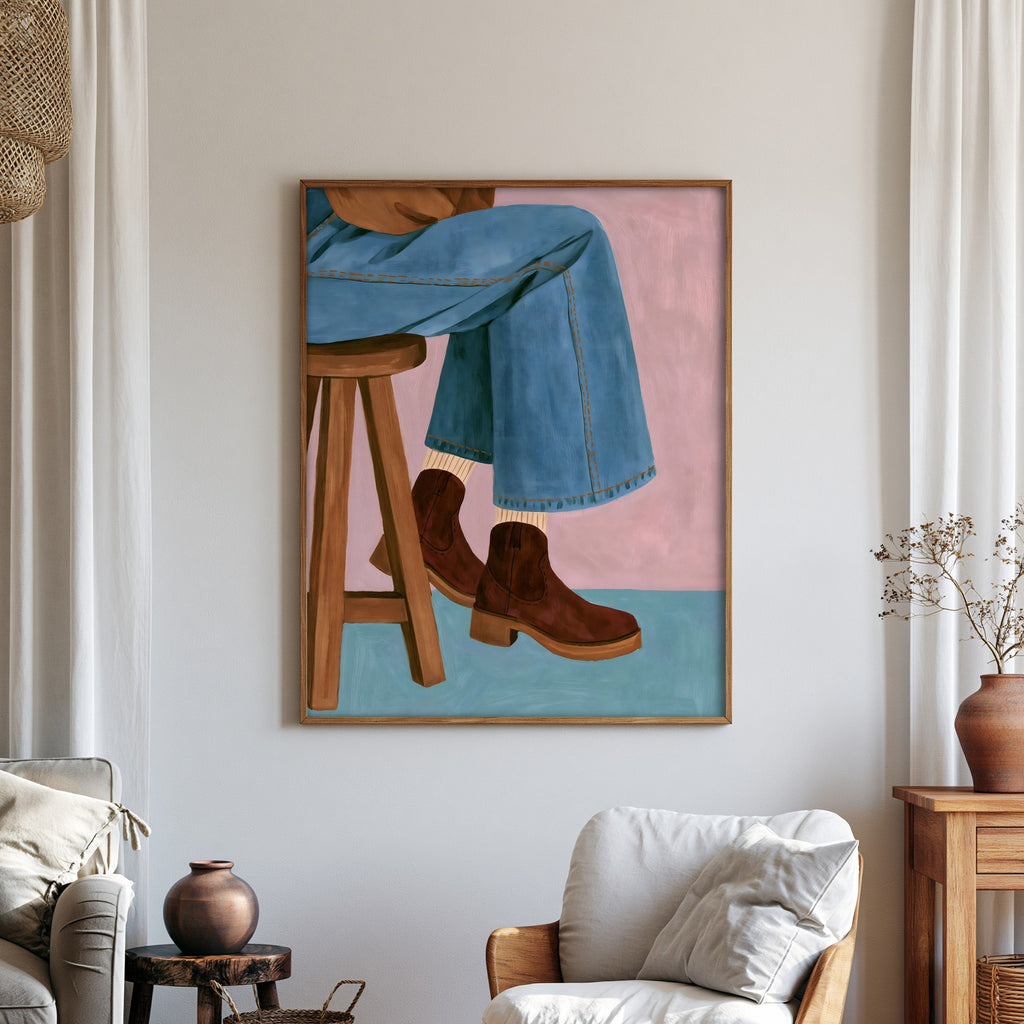 Cushion Backstep — art print by paintmoon