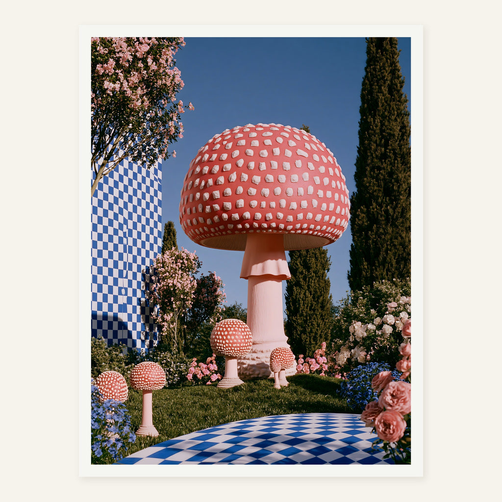 Gingham Grotto — White frame